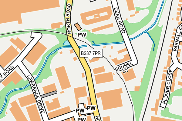 BS37 7PR map - OS OpenMap – Local (Ordnance Survey)