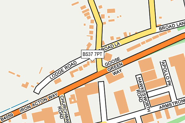 BS37 7PT map - OS OpenMap – Local (Ordnance Survey)