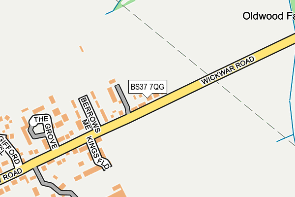 BS37 7QG map - OS OpenMap – Local (Ordnance Survey)