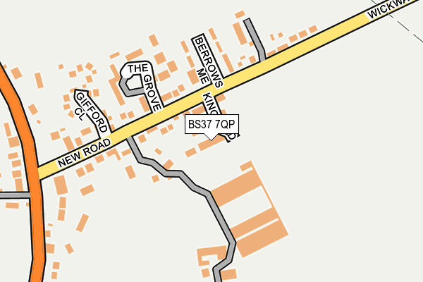 BS37 7QP map - OS OpenMap – Local (Ordnance Survey)