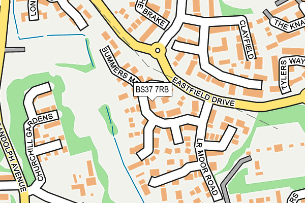 BS37 7RB map - OS OpenMap – Local (Ordnance Survey)