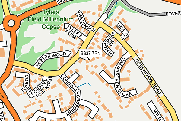 BS37 7RN map - OS OpenMap – Local (Ordnance Survey)