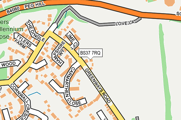 BS37 7RQ map - OS OpenMap – Local (Ordnance Survey)