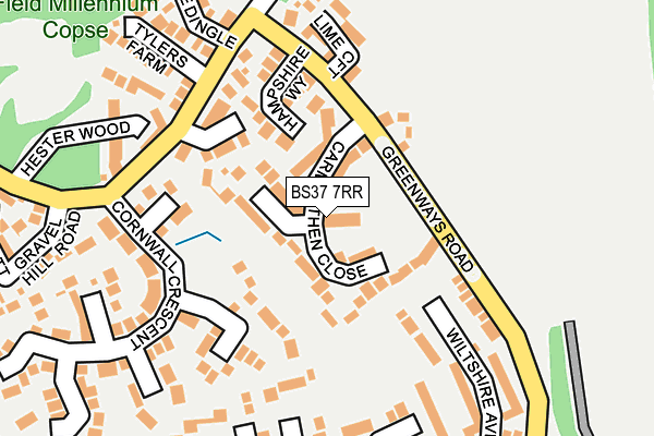 BS37 7RR map - OS OpenMap – Local (Ordnance Survey)