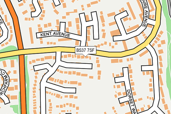 BS37 7SF map - OS OpenMap – Local (Ordnance Survey)
