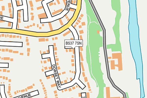 BS37 7SN map - OS OpenMap – Local (Ordnance Survey)