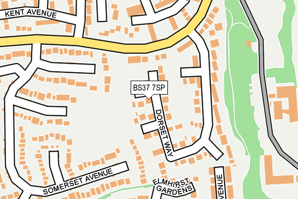 BS37 7SP map - OS OpenMap – Local (Ordnance Survey)