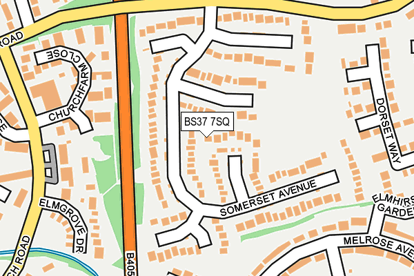 BS37 7SQ map - OS OpenMap – Local (Ordnance Survey)