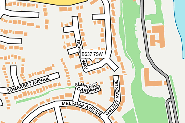 BS37 7SW map - OS OpenMap – Local (Ordnance Survey)
