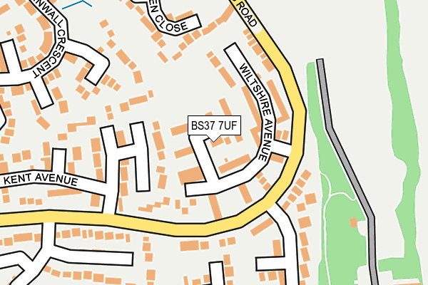 BS37 7UF map - OS OpenMap – Local (Ordnance Survey)