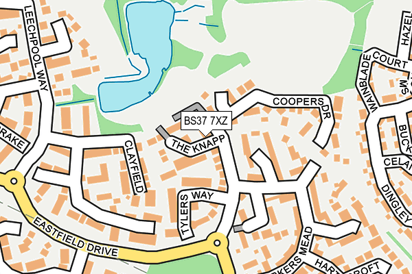 BS37 7XZ map - OS OpenMap – Local (Ordnance Survey)