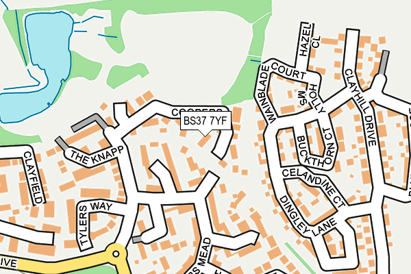 BS37 7YF map - OS OpenMap – Local (Ordnance Survey)