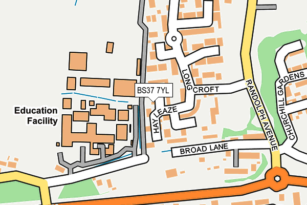 BS37 7YL map - OS OpenMap – Local (Ordnance Survey)