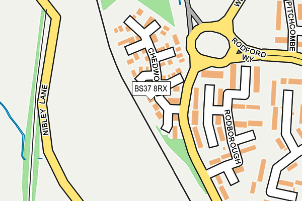 BS37 8RX map - OS OpenMap – Local (Ordnance Survey)