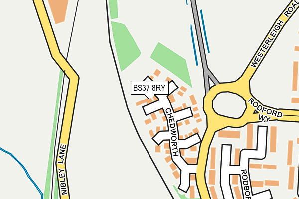 BS37 8RY map - OS OpenMap – Local (Ordnance Survey)