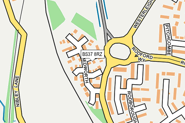 BS37 8RZ map - OS OpenMap – Local (Ordnance Survey)