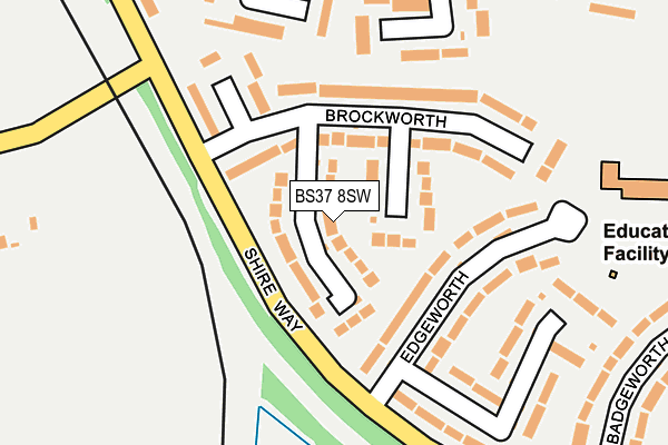 BS37 8SW map - OS OpenMap – Local (Ordnance Survey)