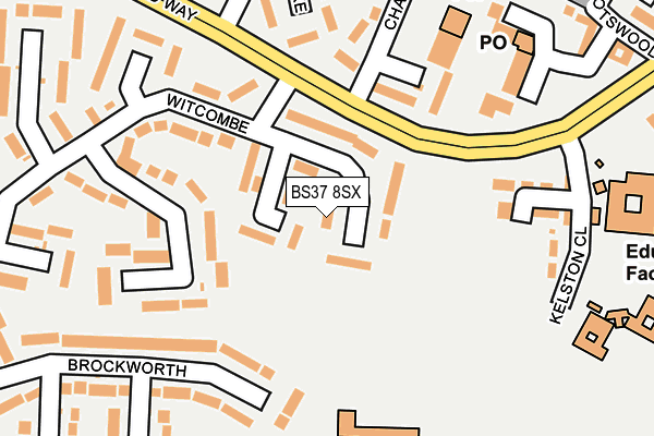 BS37 8SX map - OS OpenMap – Local (Ordnance Survey)