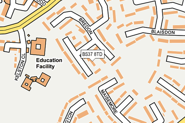 BS37 8TD map - OS OpenMap – Local (Ordnance Survey)