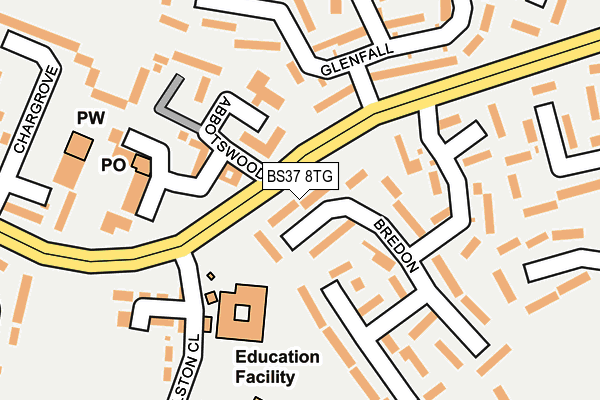 BS37 8TG map - OS OpenMap – Local (Ordnance Survey)