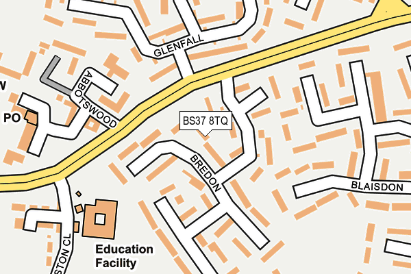 BS37 8TQ map - OS OpenMap – Local (Ordnance Survey)