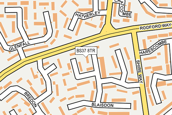BS37 8TR map - OS OpenMap – Local (Ordnance Survey)