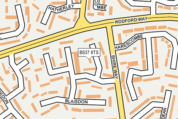 BS37 8TS map - OS OpenMap – Local (Ordnance Survey)