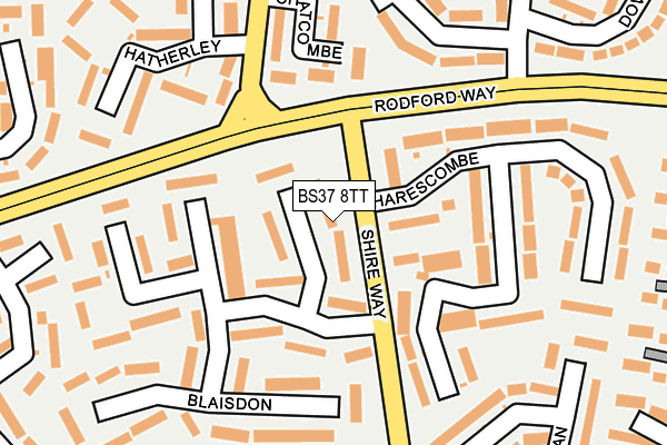 BS37 8TT map - OS OpenMap – Local (Ordnance Survey)