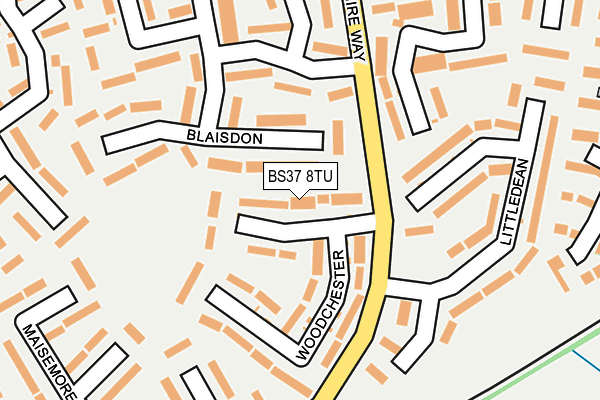 BS37 8TU map - OS OpenMap – Local (Ordnance Survey)