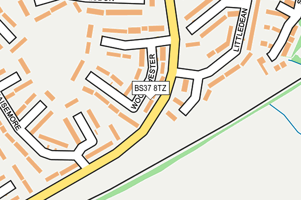 BS37 8TZ map - OS OpenMap – Local (Ordnance Survey)