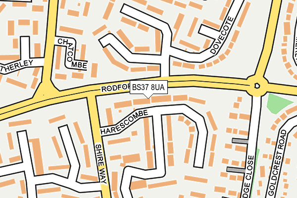 BS37 8UA map - OS OpenMap – Local (Ordnance Survey)