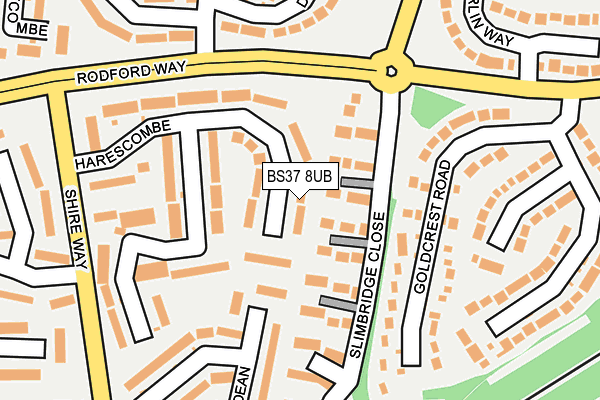 BS37 8UB map - OS OpenMap – Local (Ordnance Survey)