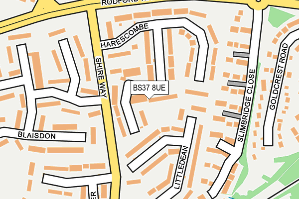 BS37 8UE map - OS OpenMap – Local (Ordnance Survey)