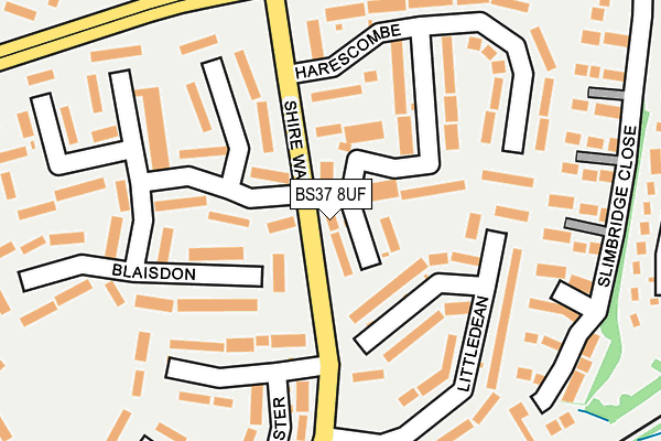 BS37 8UF map - OS OpenMap – Local (Ordnance Survey)
