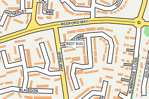 BS37 8UG map - OS OpenMap – Local (Ordnance Survey)