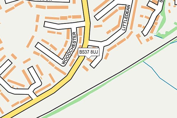BS37 8UJ map - OS OpenMap – Local (Ordnance Survey)
