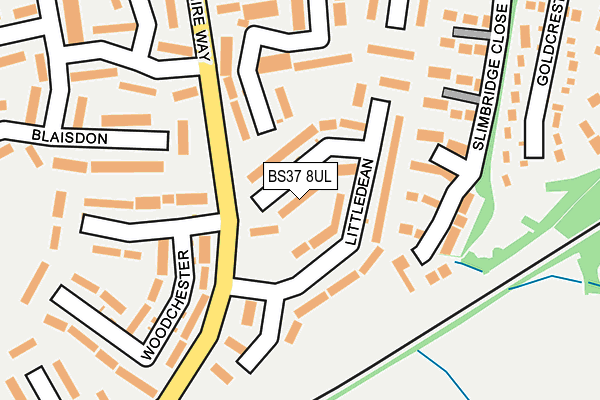BS37 8UL map - OS OpenMap – Local (Ordnance Survey)