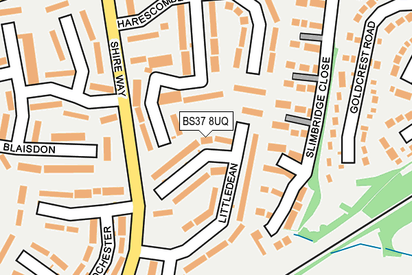 BS37 8UQ map - OS OpenMap – Local (Ordnance Survey)