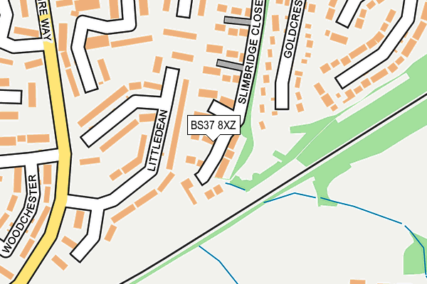 BS37 8XZ map - OS OpenMap – Local (Ordnance Survey)