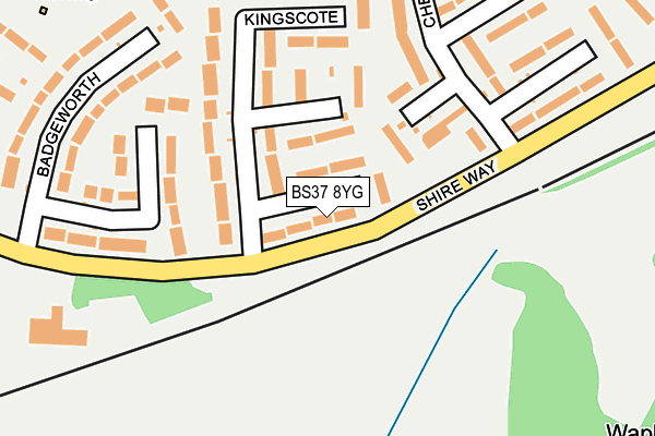 BS37 8YG map - OS OpenMap – Local (Ordnance Survey)