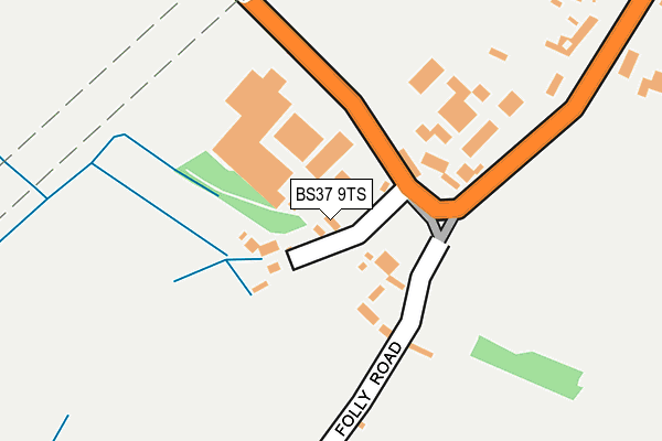 BS37 9TS map - OS OpenMap – Local (Ordnance Survey)