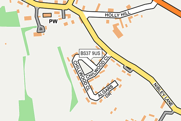 BS37 9US map - OS OpenMap – Local (Ordnance Survey)