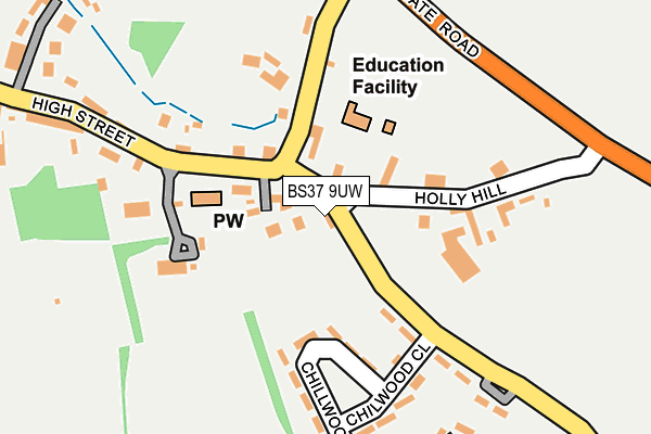 BS37 9UW map - OS OpenMap – Local (Ordnance Survey)