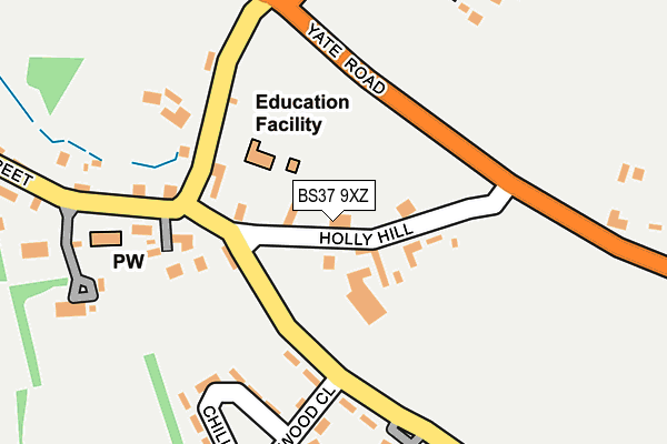 BS37 9XZ map - OS OpenMap – Local (Ordnance Survey)