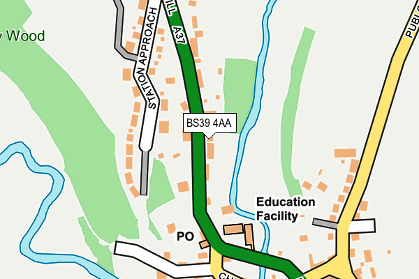 BS39 4AA map - OS OpenMap – Local (Ordnance Survey)