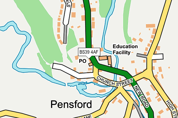 BS39 4AF map - OS OpenMap – Local (Ordnance Survey)