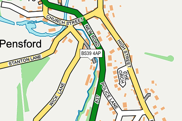 BS39 4AP map - OS OpenMap – Local (Ordnance Survey)