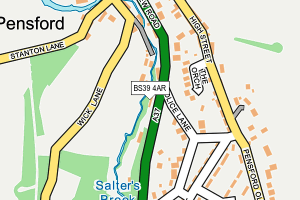 BS39 4AR map - OS OpenMap – Local (Ordnance Survey)