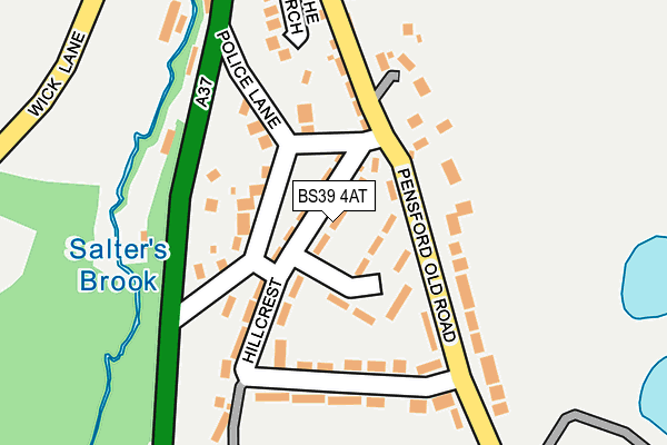 BS39 4AT map - OS OpenMap – Local (Ordnance Survey)
