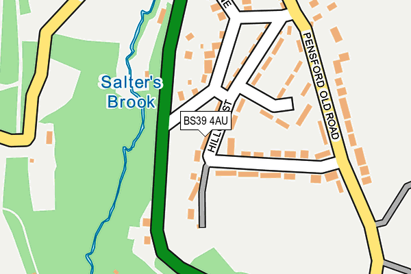 BS39 4AU map - OS OpenMap – Local (Ordnance Survey)